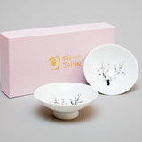 Marumo Takagi Cold-sensing Cherry Blossom Shirahira Cup Set